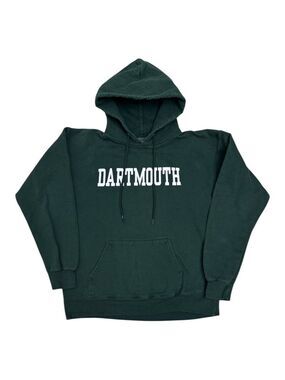 DARTMOUTH University College Vintage Green Hoodie Sweatshirt Womens Small